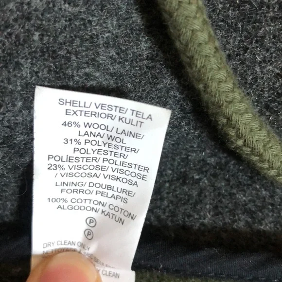 Lucky Brand Olive Green Military Style Field Jacket Wool Blend - Picture 8 of 15